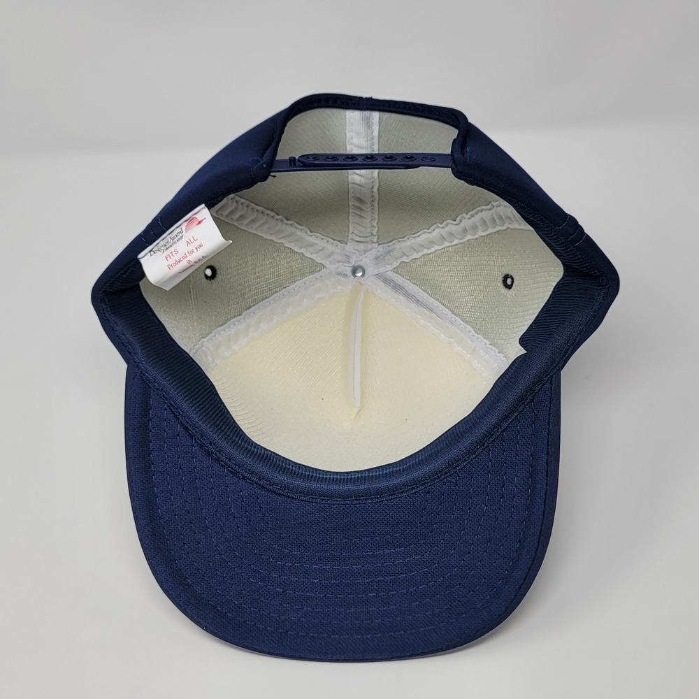 Designer Award Blank High Profile EZ‎ Print Foam Hat Cap Blue White Snapback - Picture 5 of 7